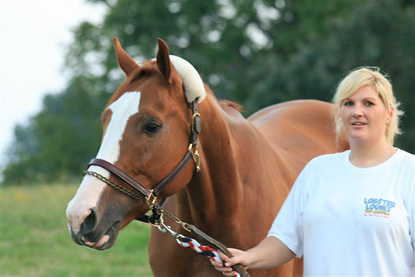 New OTTB mom, Morgan is pleased that Carmac has arrived at his new home in Mississippi.