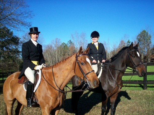 Off-the-track Thoroughbred, Christian's Hope at the Thanksgiving Fox Hunt